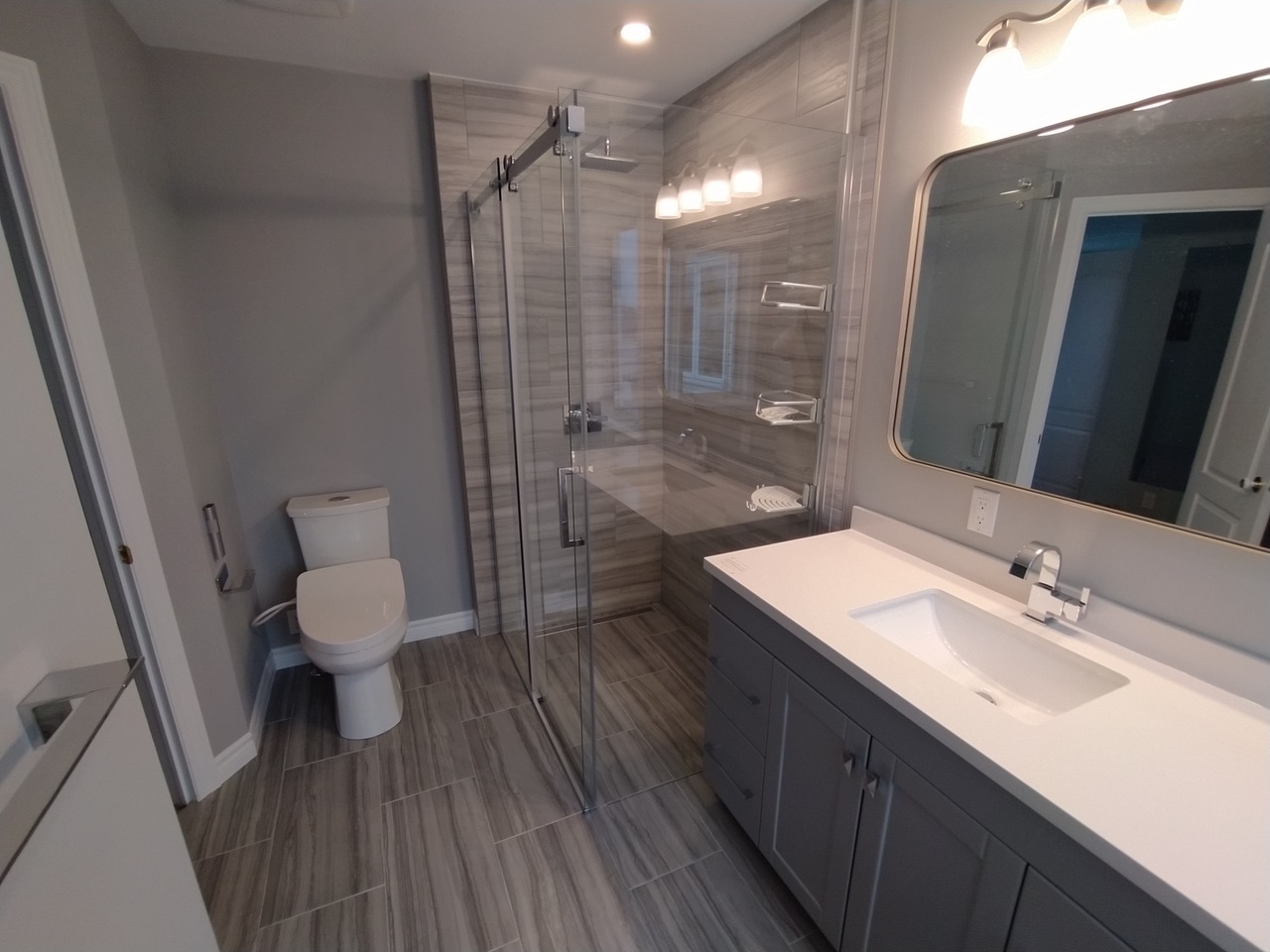 Custom curb-less shower in Stittsville