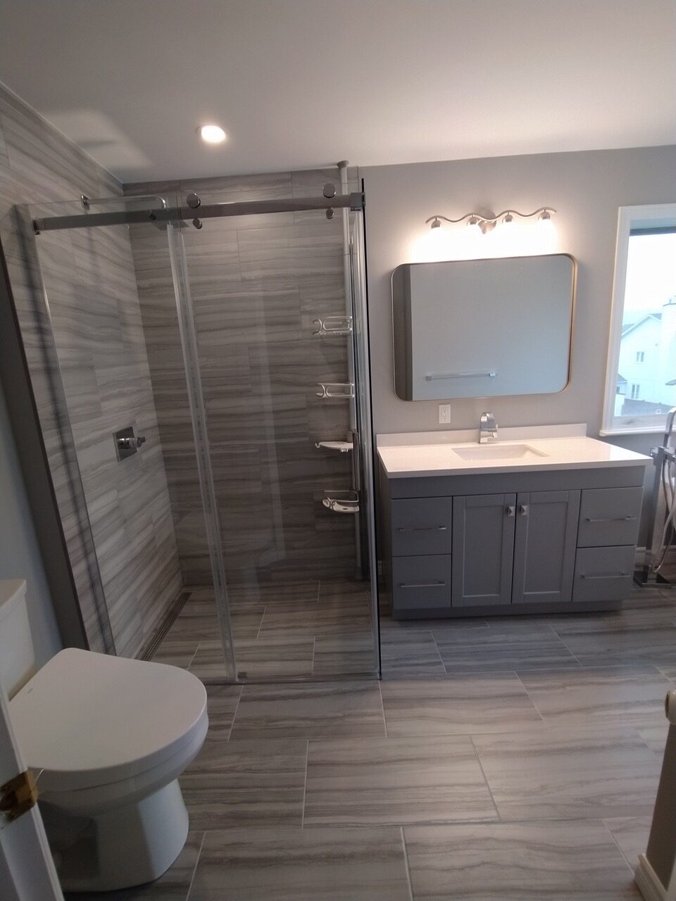 Custom curb-less shower in Stittsville