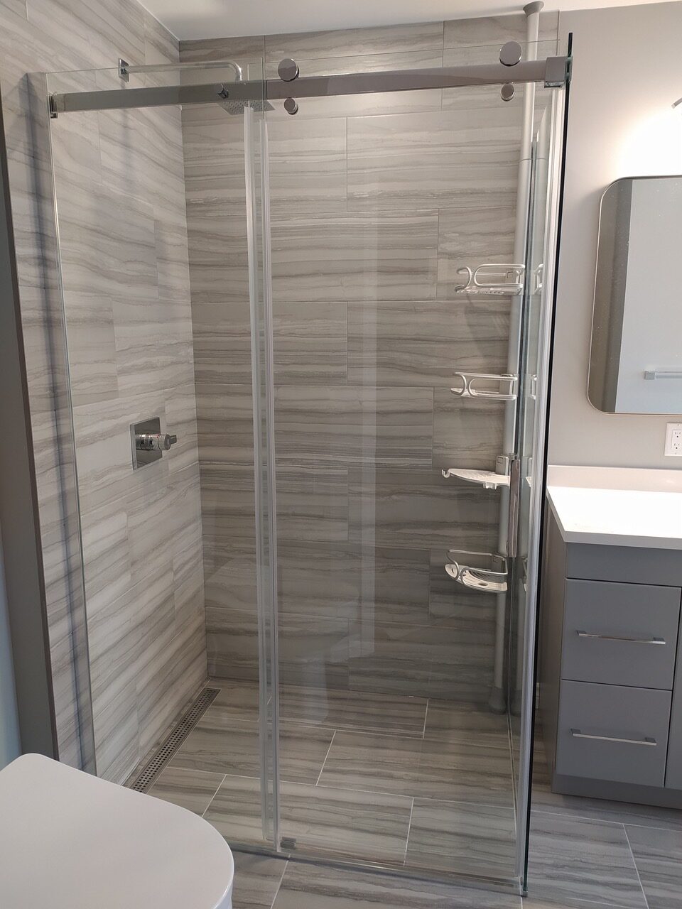 Custom curb-less shower in Stittsville